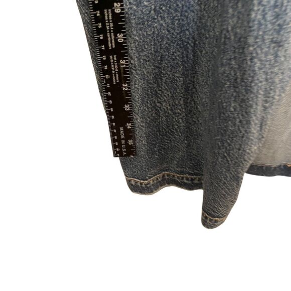 American Eagle Aerie Women's XXL Denim Pull On Maxi Skirt Slit Blue NWT - Picture 5 of 10